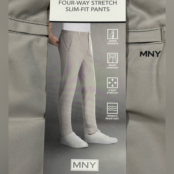 Marc New York 38x29 Men’s Commuter Pants Four Way Stretch Slim Fit Pants - New - Picture 1 of 6